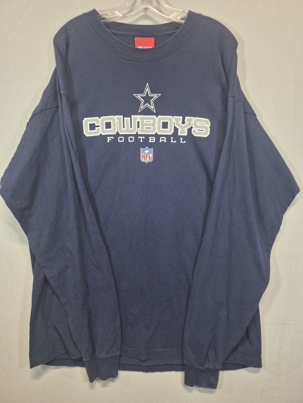 Dallas Cowboys NFL Football Long Sleeve T-Shirt Reebok Men's XL Navy Blue